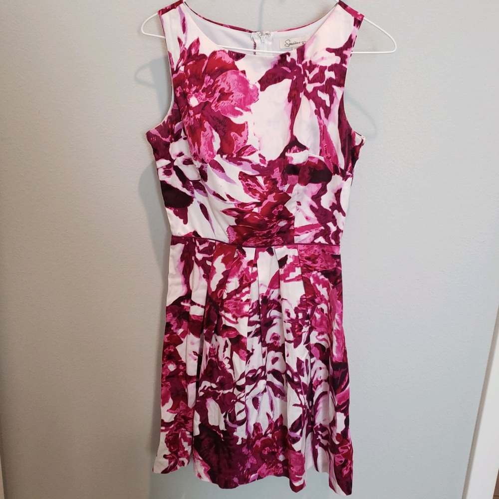 Pink and White Floral Dress